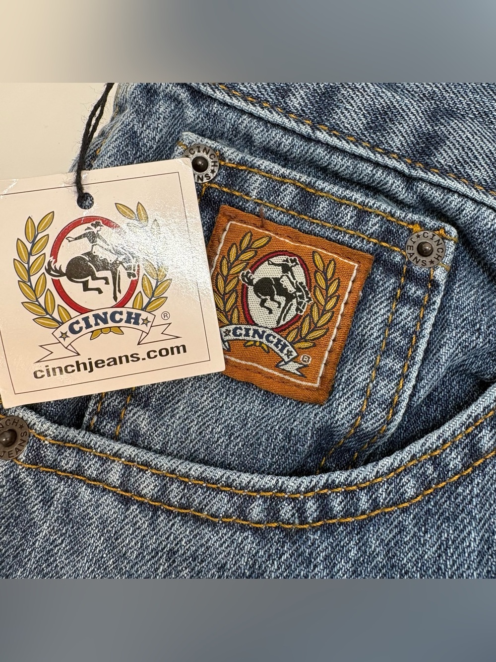 NWT Cinch Bronze Label Men's 34x30 Slim Fit Denim Jeans Western Fit 33x30